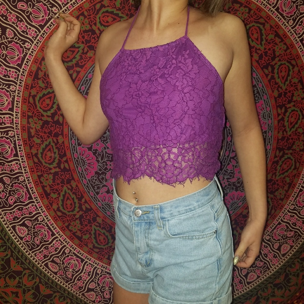 Hot pink crop top